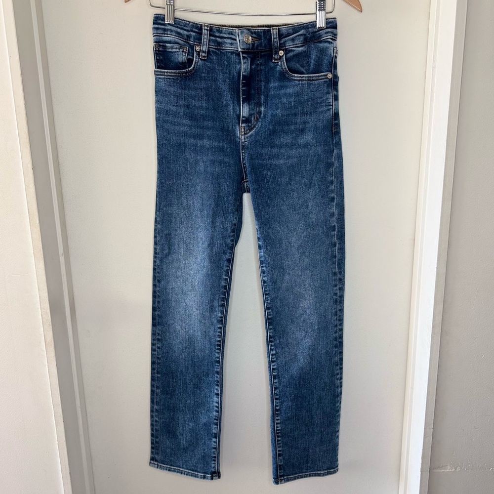 FRAME Pencil Crop Designer Denim Jeans Womens 26 Straight Leg Preppy Nordstrom